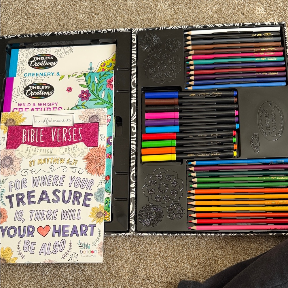 Adult coloring book set